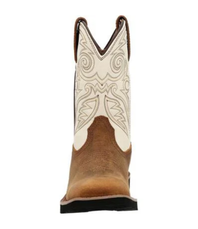 Rocky Kids Youth 8" Western  Brown and Bone