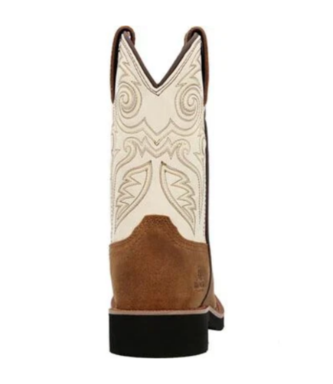 Rocky Kids Youth 8" Western  Brown and Bone