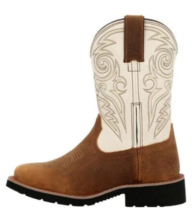 Rocky Kids Youth 8" Western  Brown and Bone