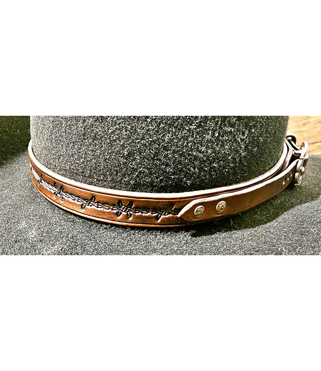 Beyond the Barn Hand Made Brown Barbed Wire Ranger Hatband BTB