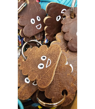 Beyond the Barn Poo Happens Emoji Leather Key BTB