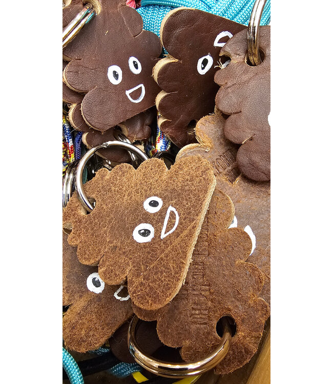 Beyond the Barn Poo Happens Emoji Leather Key BTB