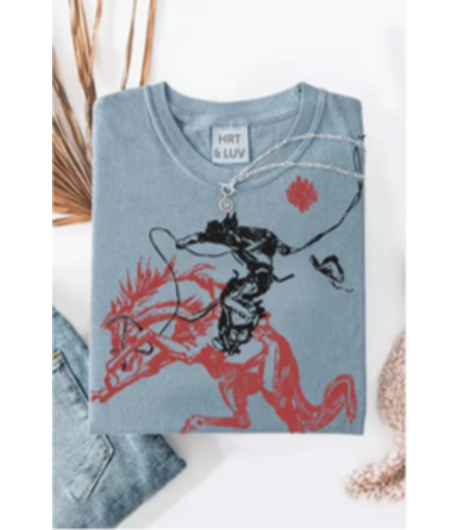 HRTandLUV Giddy Up Cowboy Vintage Graphic Tee
