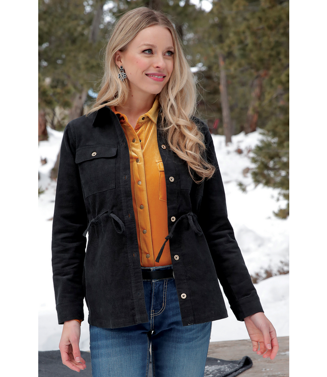 Cinch Womens Black Corduroy Paisley Jacket