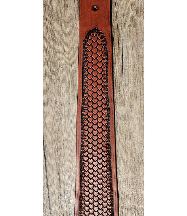 Beyond the Barn Tooled Leather Dragon Scale Rifle Sling BTB