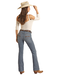 Rock & Roll Denim Womens Midrise Jean Cowhide Applique