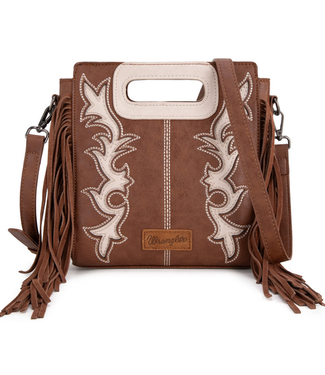 Wrangler Wrangler Top Handle Boot Scroll Fringe Tote/Crossbody