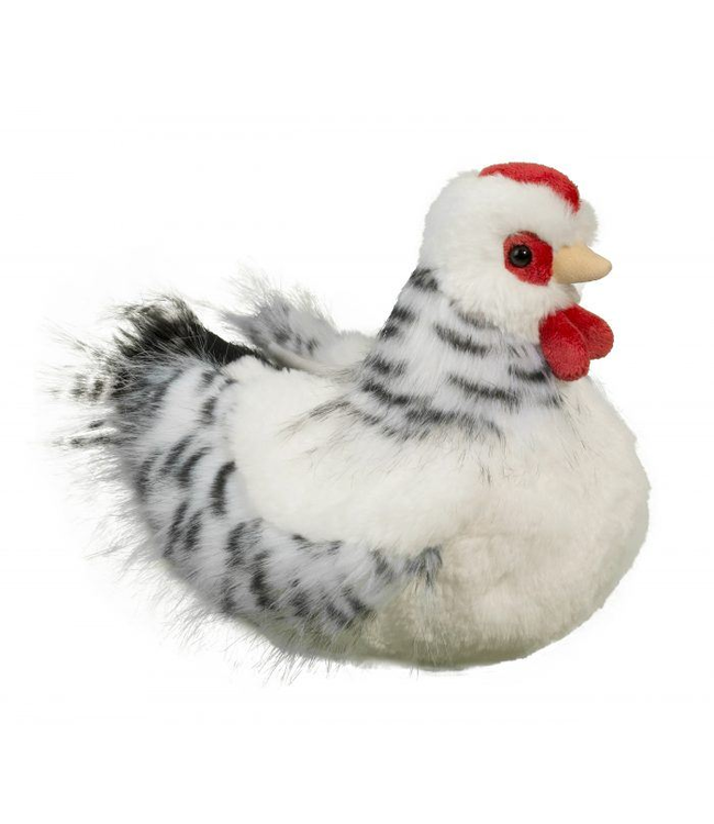Douglas Plush Hen Salty - Black & White