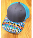 Beyond the Barn Custom Multi Lace Brim Cap Turq Grey BTB