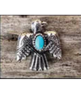 Austin Accent Hat Pin Thunderbird with Turquoise