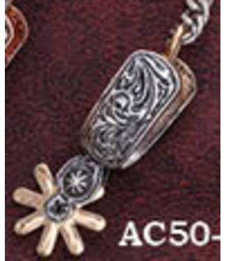 Austin Accent Keychain Stamped Engraved Spur Gold