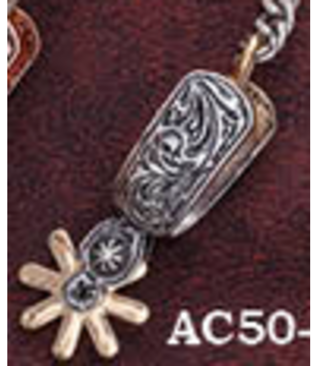 Austin Accent Keychain Stamped Engraved Spur Gold