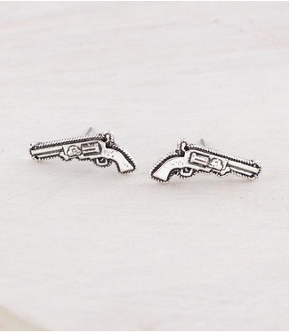 YK Trading Western Revolver Post Earrings