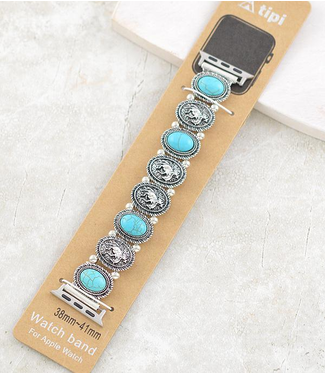Bronc Concho & Turquoise Apple Watch Band 38mm-41mm