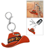 Cowboy Hat Leather Keychain