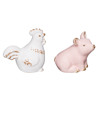 Evergreen Enterprises Petal  Plow Table Decor Ceramic Farm Animal