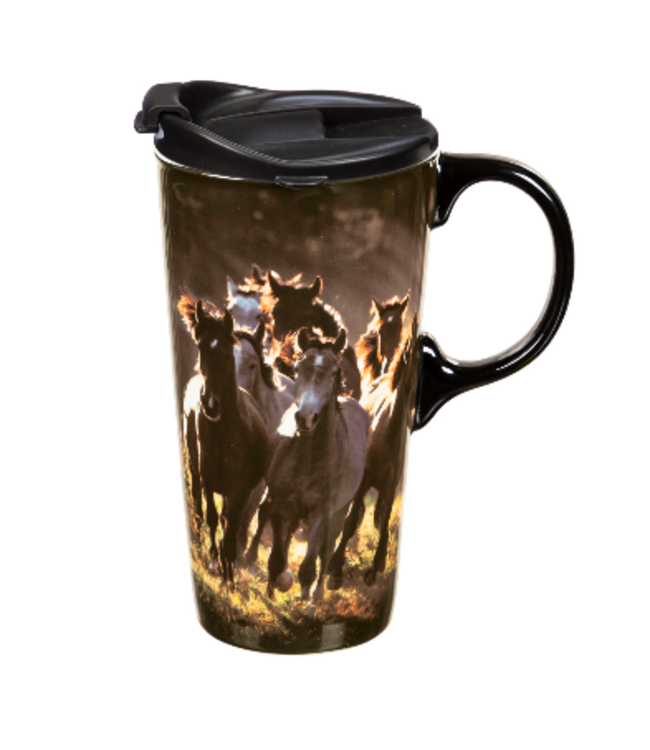 Evergreen Enterprises Ceramic Travel Cup 17oz w/Lid