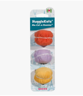 HuggleHounds HuggleKats Ma-Cat-A-Roonies Cat Toy (3pk)