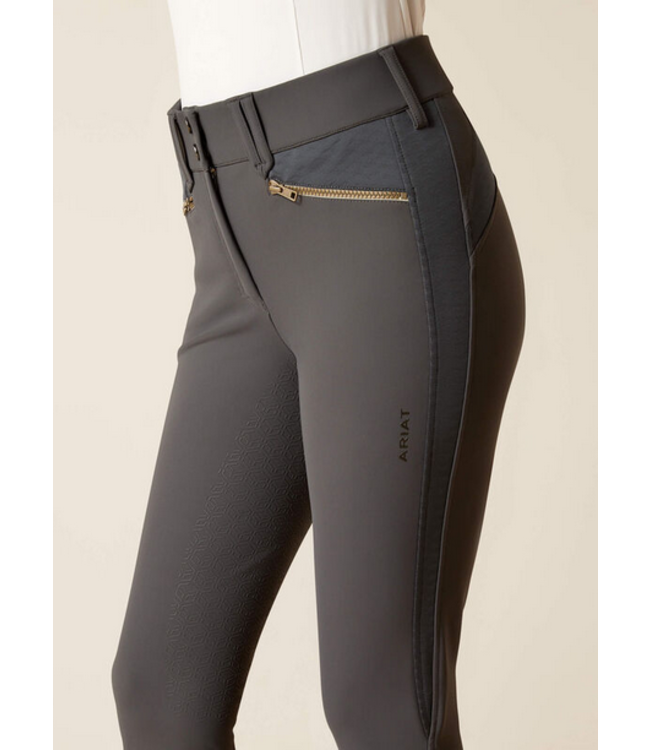Ariat Womens Tri Factor X Bellatrix Full Seat Breech - Grey 22