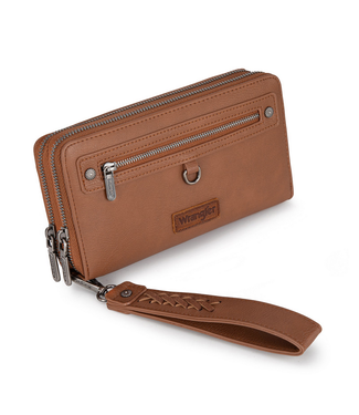 Wrangler Wrangler Dual Zipper Compartment Large Wallet
