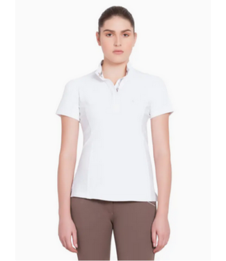 Equine Couture Ladies Cara Short Sleeve Show Shirt -White