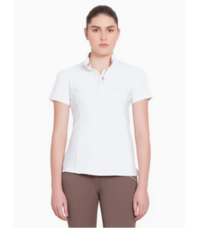 Equine Couture Ladies Cara Short Sleeve Show Shirt -White
