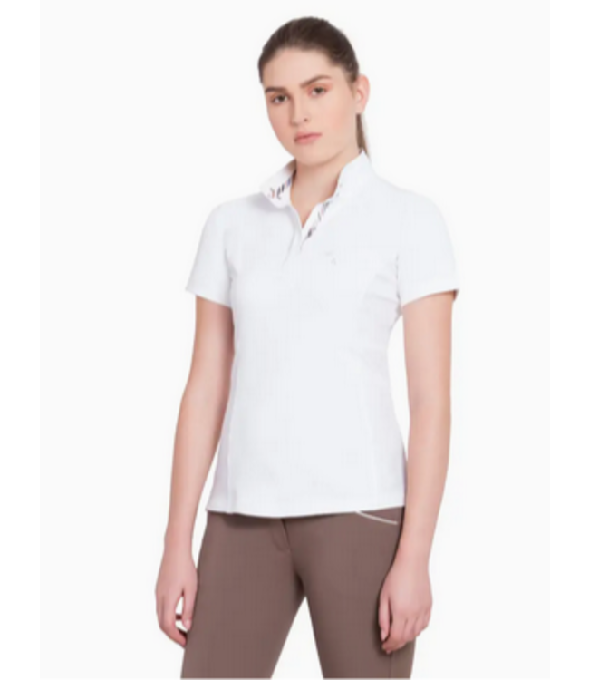 Equine Couture Ladies Cara Short Sleeve Show Shirt -White