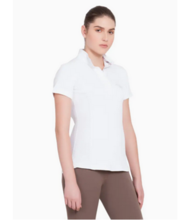 Equine Couture Ladies Cara Short Sleeve Show Shirt -White