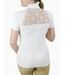 Equine Couture Ladies Magda Lace Short Sleeve Show Shirt -White