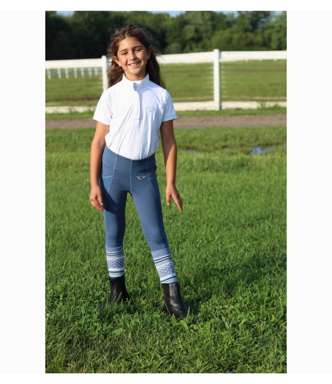 Equine Couture Children's Cara Short Sleeve Show Shirt-White