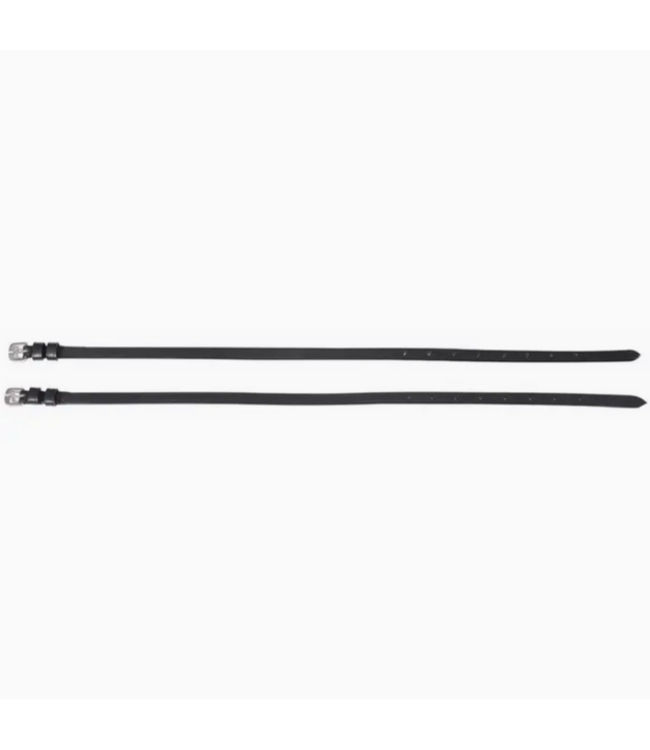 Henri De Rivel Black Leather Spur Straps with Plain Buckle- Size 18