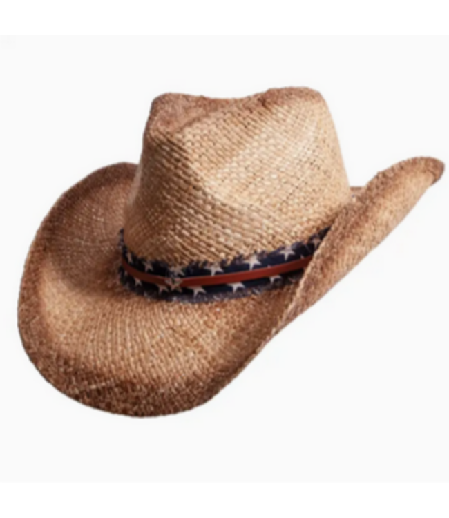 American Hat Makers Lightweight Straw Cowboy Sun Hat