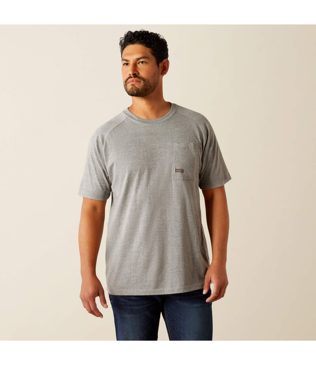 Ariat Mens Rebar Strong Groundbreaker Tee -Grey