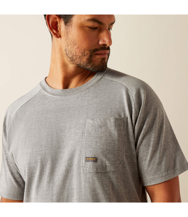 Ariat Mens Rebar Strong Groundbreaker Tee -Grey