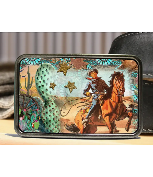 Bungalow Blue Trading Co Western Belt Buckle