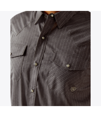 Ariat Mens VentTEK Western Fitted Snap Shirt - Grey