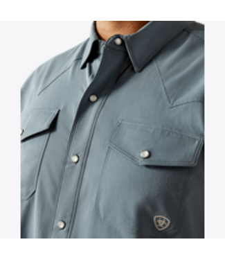 Ariat Mens VentTEK Western Classic Snap Shirt - Newsboy Blue