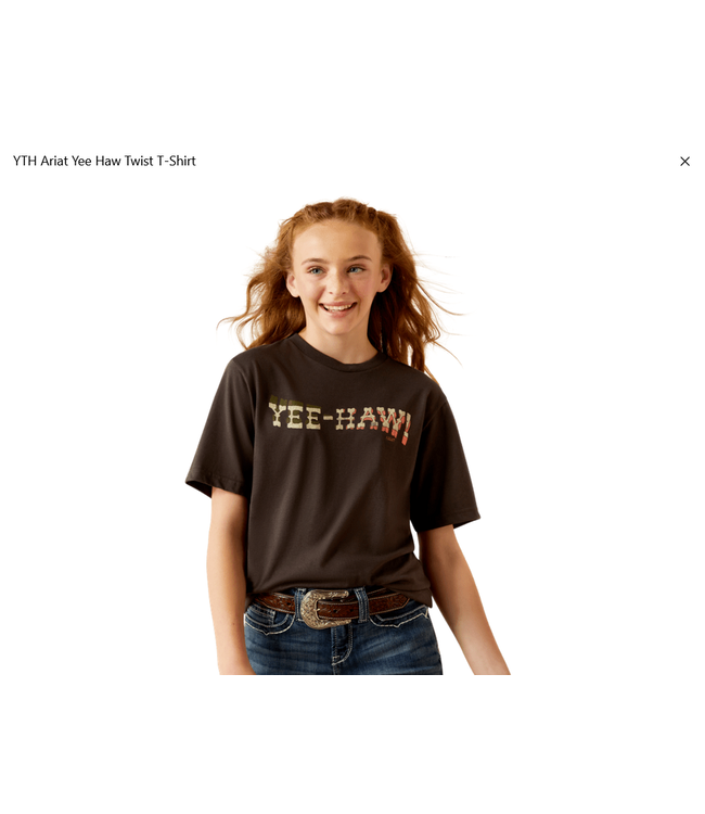 Ariat Girls Ariat Yee Haw Twist T Shirt