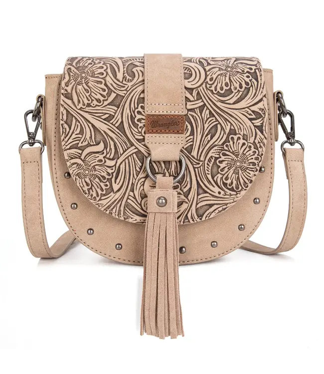 Montana West Wrangler Western Tooled Saddle Bag Crossbody