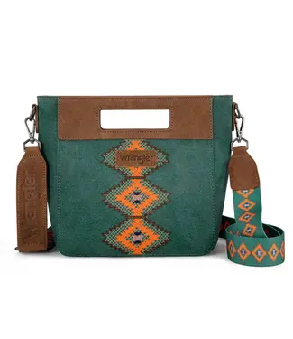 Montana West Wrangler Aztec Embroidered Top Handle Tote/Crossbody
