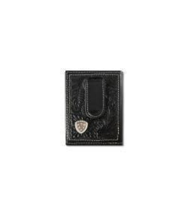 Ariat Ariat Money ClipFloral Embossed Shield- Black