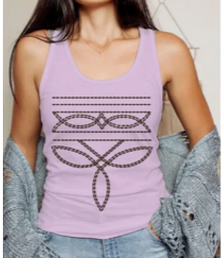 Colorbear Western Boot Stitch Graphic Racerback Tank Top