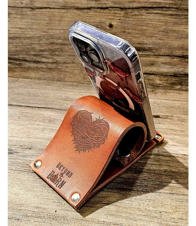 Beyond the Barn Laser Cut Leather Phone Tablet Stand Holder BTB