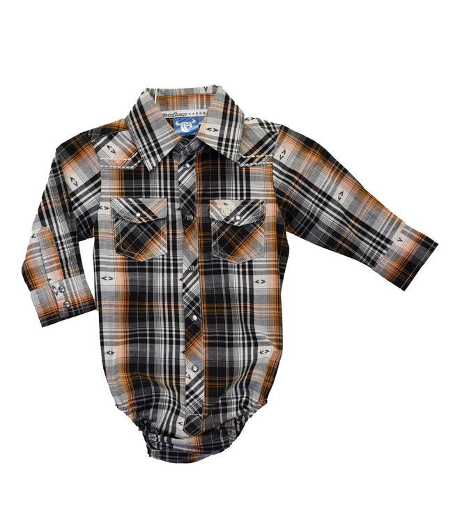 Cowboy Hardware Infant Hermosillo Jacquard Print L/S Romper