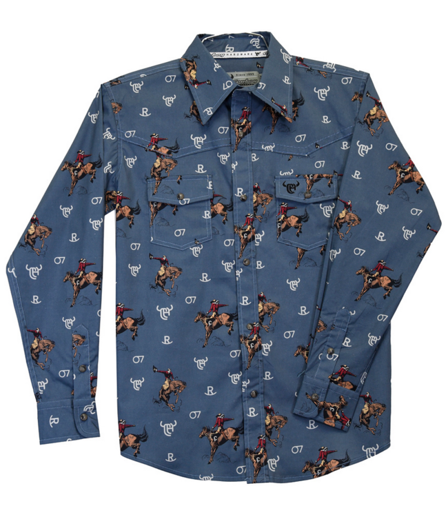 Cowboy Hardware Youth Vintage Bronc L/S Print Shirt