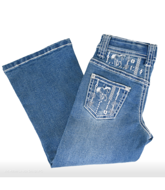 Cowboy Hardware Infant/Toddler Horse Aztec Yoke Jean - Medium/Wash