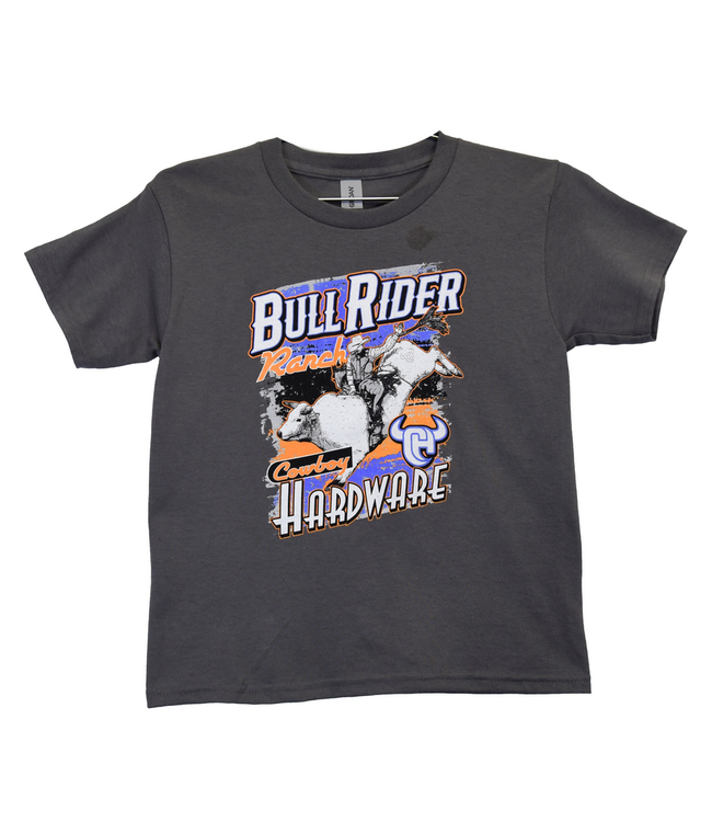 Cowboy Hardware Youth Bull Rider Ranch S/S Tee - Charcoal
