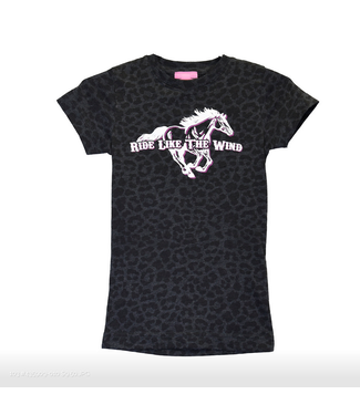 Cowboy Hardware Youth Ride Like the Wind S/S Tee  - Black Leopard