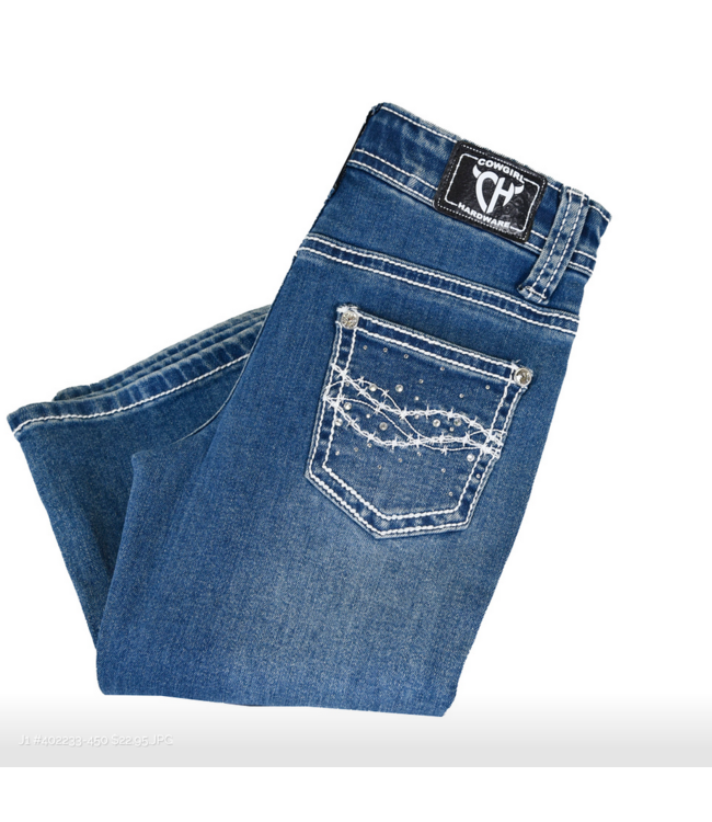 Cowboy Hardware Youth Gemmed Barb Wire Jean - Medium Wash