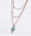 YK Trading Western Layered Lightning Bolt Necklace